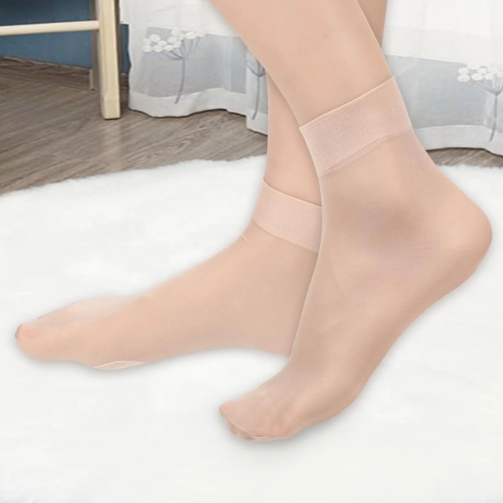 Носки Женские Нейлоновые Прозрачные с кружевом, 12 пар, фото №4 Носки Женские Нейлоновые Прозрачные с кружевом, 12 пар, фото №4