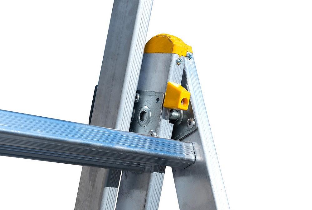 Драбина алюмінієва MASTERTOOL 3-х секційна 3х9 ступенів h=6200 мм max 150 кг 79-1309, фото №7