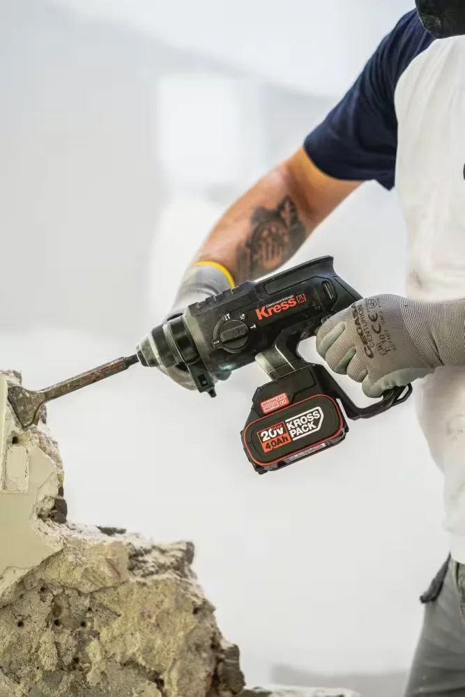 Перфоратор Kress аккумуляторный KUC60.91 / 20В / 2.0 Дж / SDS+ / Bare Tool / Черный, фото №3 Перфоратор Kress аккумуляторный KUC60.91 / 20В / 2.0 Дж / SDS+ / Bare Tool / Черный, фото №3