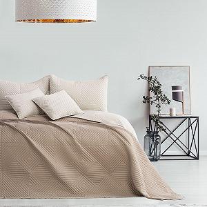 Покрывало Двустороннее ультразвуковое стеганое Cappuccino Beige 200 x 220 см - Фото 1