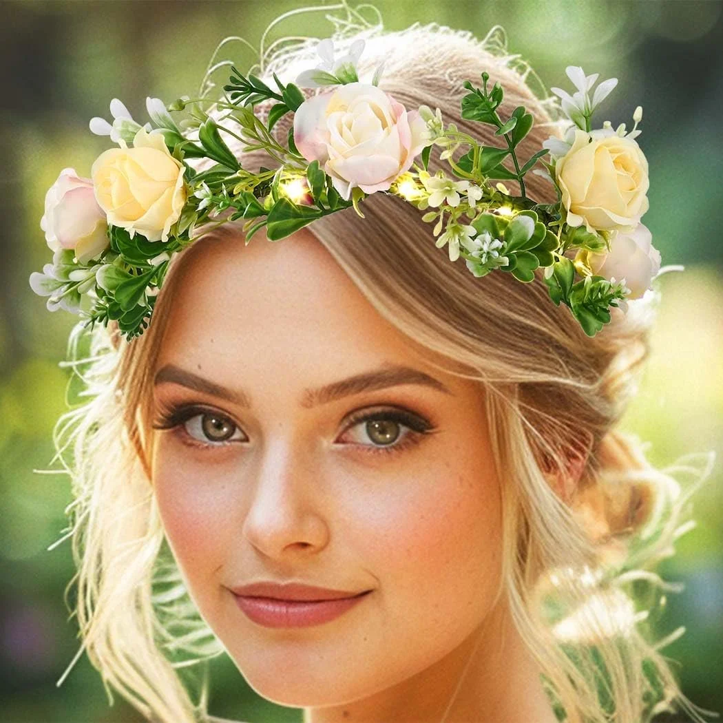 Венок Цветок Jovono Светодиодный, фото №5