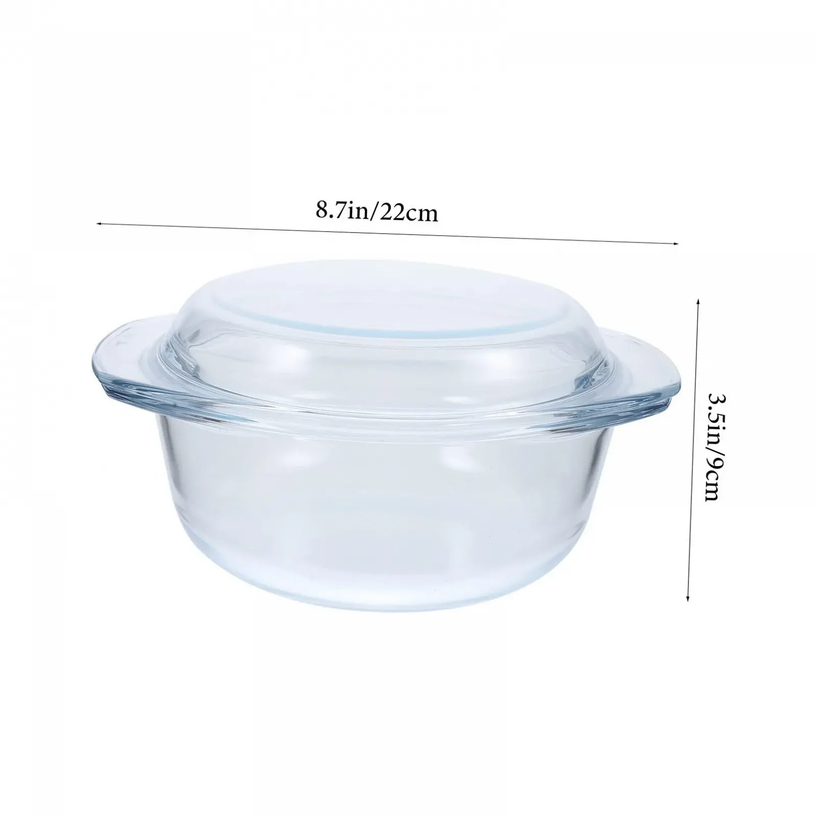 Форма для запекания Gadpiparty с крышкой стеклянная термостойкая для микроволновой печи и духовки, фото №2