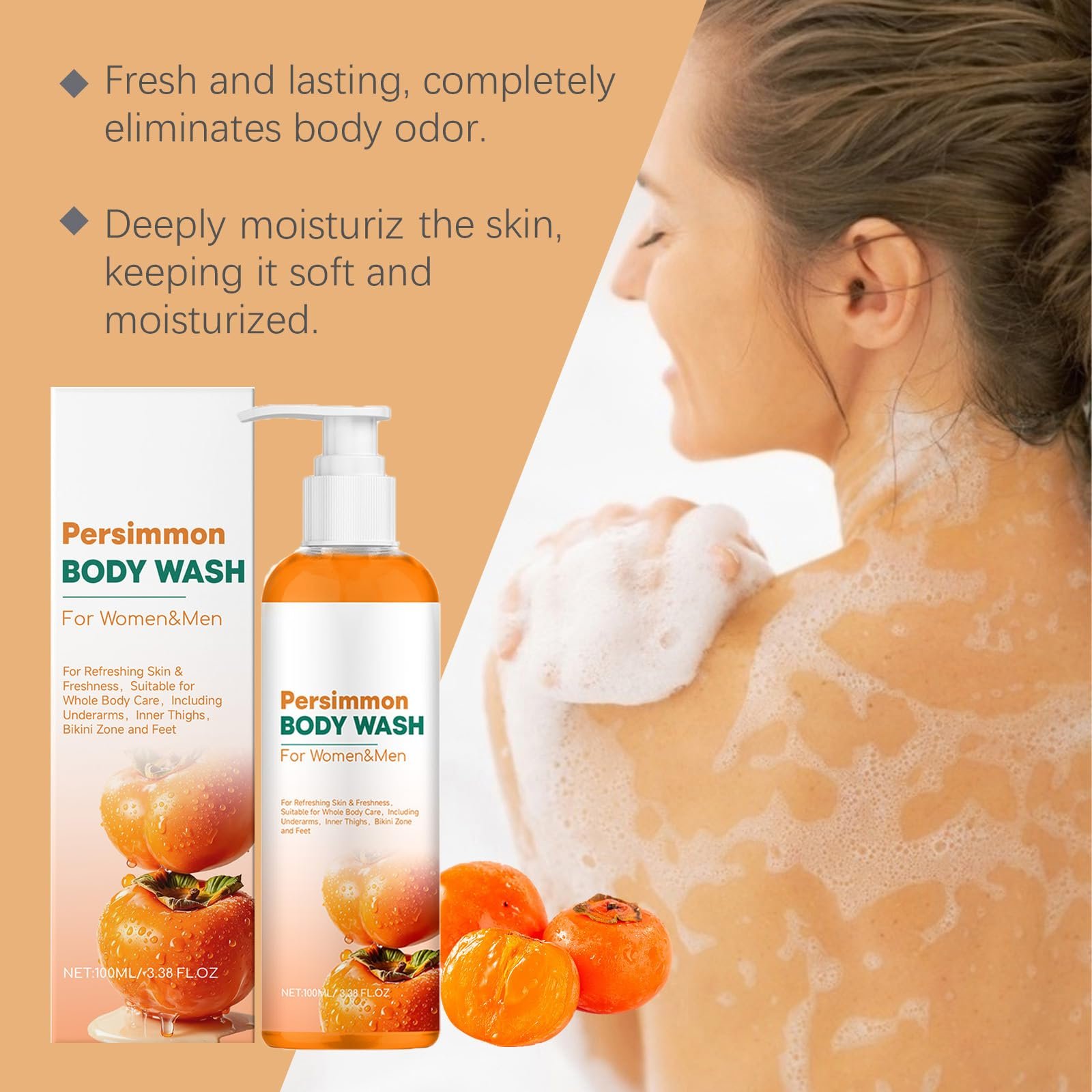 Гель для душу Persimmon зволожувальний проти запаху тіла 1 шт., фото №5
