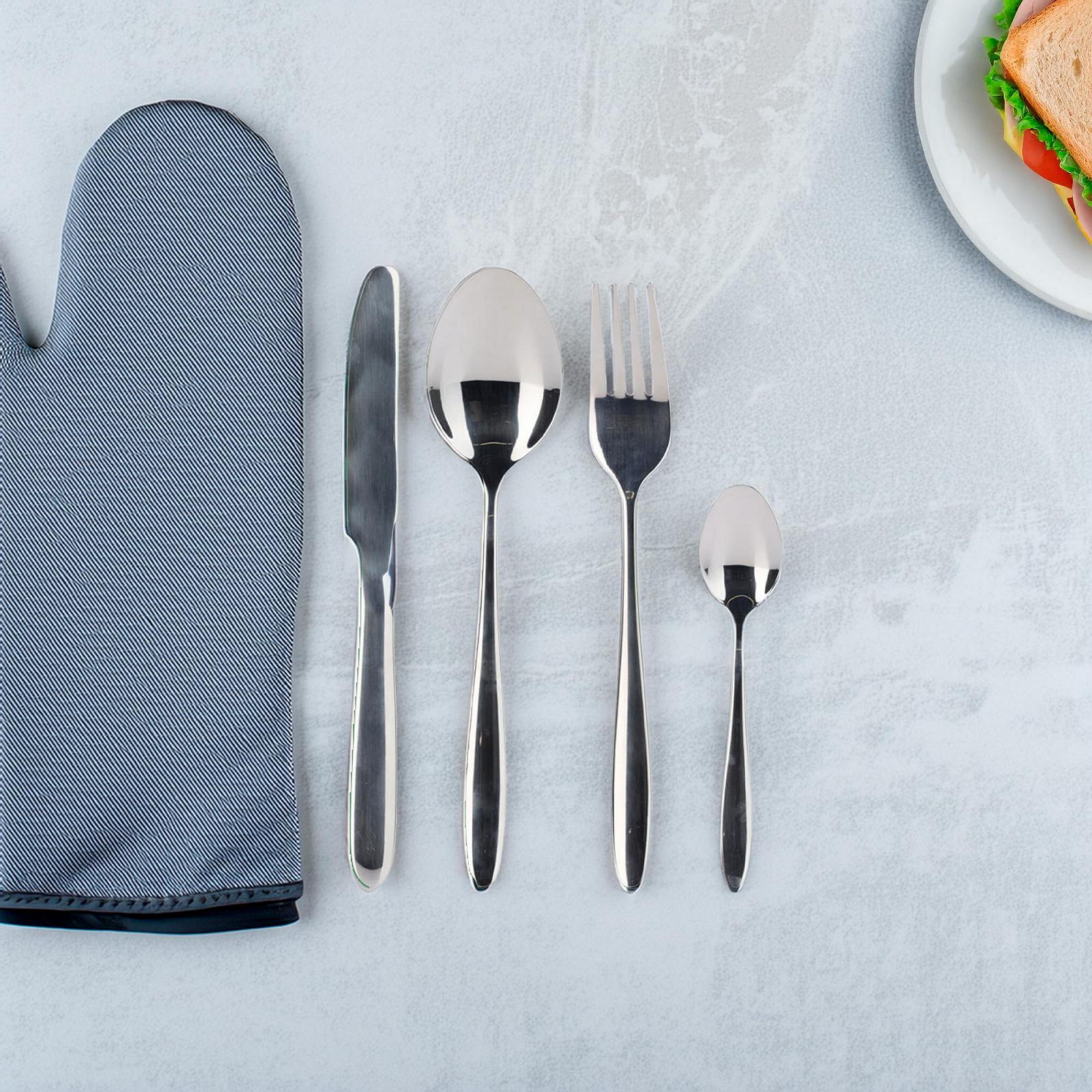 Набор столовых приборов Well Home 24 предмета нержавеющая сталь серебряное покрытие, фото №4 Набор столовых приборов Well Home 24 предмета нержавеющая сталь серебряное покрытие, фото №4