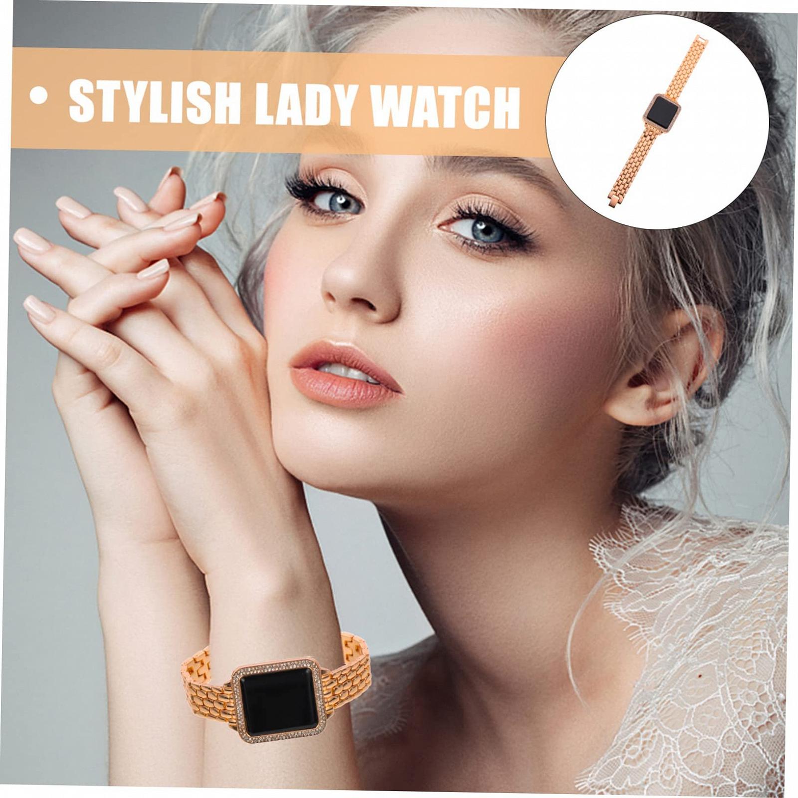 Часы LIFKOME Diamond сенсорный экран Мужские Женские Модные Стразы Серебряный Сплав, фото №4