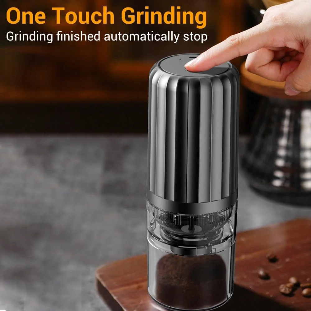 Электрическая кофемолка Беспроводная эспрессо-кофемолка Регулируемая толщина USB-перезаряжаемая мельница для специй для дома, офиса, путешествий, кемпинга, фото №8