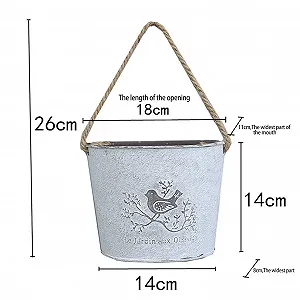 Настінні квіткові горщики напівкруглі набір з 2 шт. ретро білий synthetic.ua - Фото 1