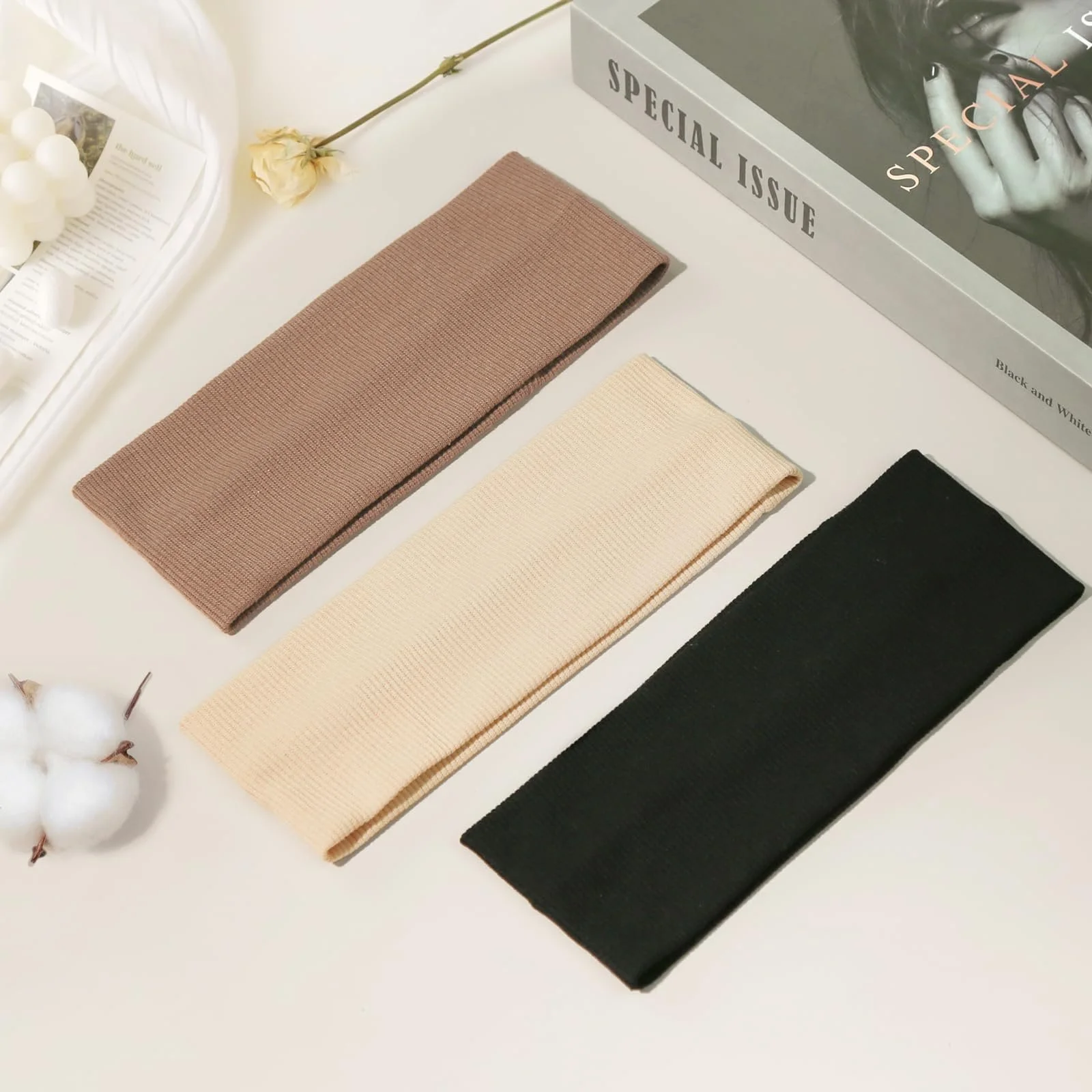 Пов'язка на голову Бавовняна Спортивна 3 штуки, фото №6 Пов'язка на голову Бавовняна Спортивна 3 штуки, фото №6