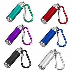 Фонарик OSALADI Маленький Led Kарабин Kлипса Алюминиевый сплав для кемпинга, освещения, портативный для рюкзака и брелока - Фото 1