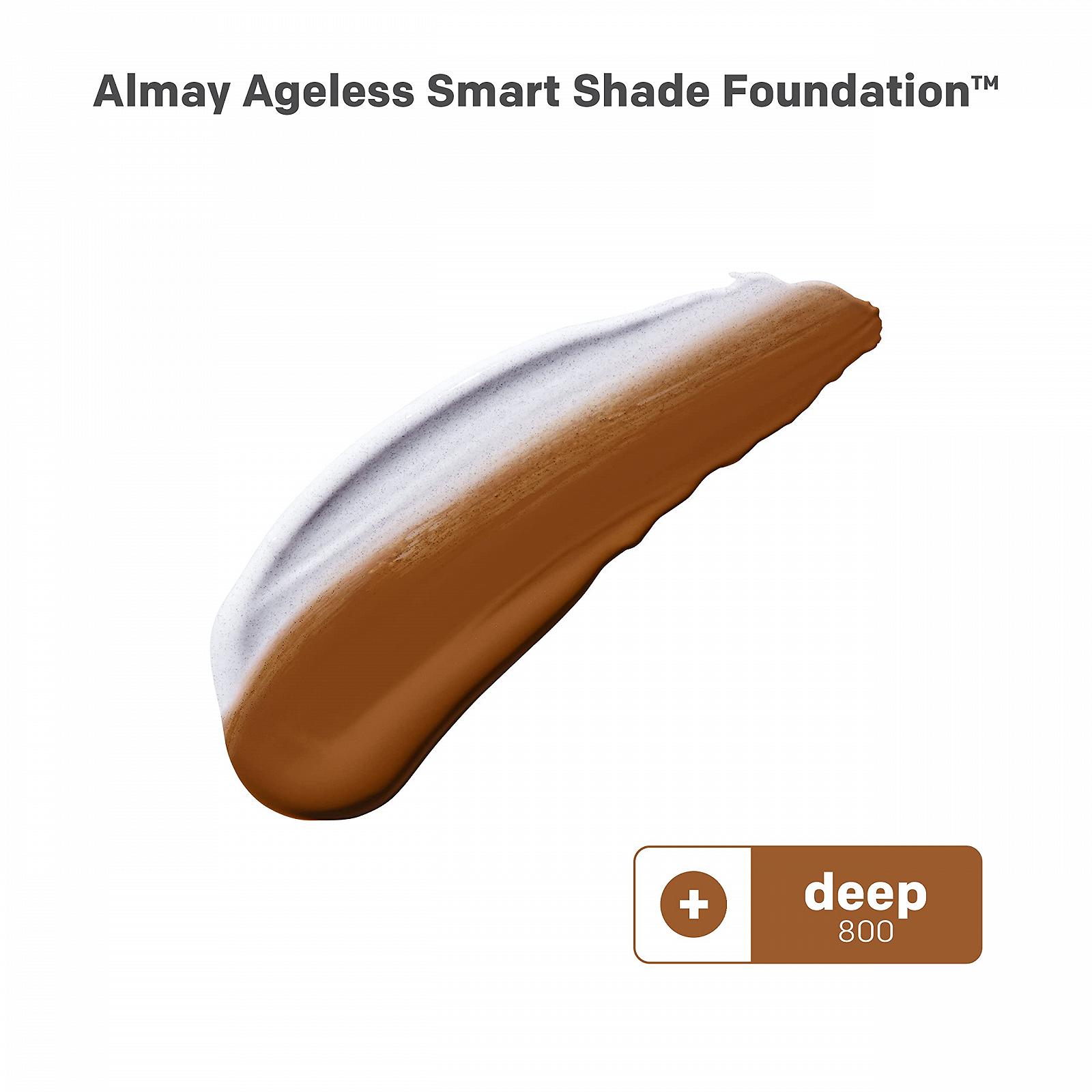 Тональний крем Almay Smart Shade Anti-Ageing з гіалуроновою кислотою, ніацинамідом, вітамінами C та E, гіпоалергенний, без ароматизаторів 800 Deep, фото №2