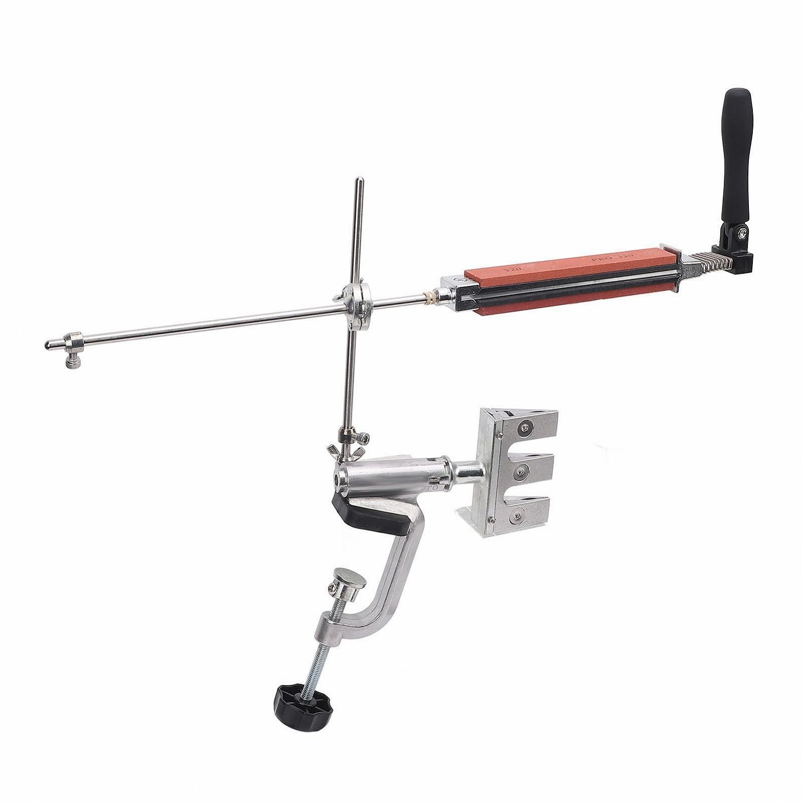 Точильная система для ножей 360° поворотная с набором камней металлическая, фото №2 Точильная система для ножей 360° поворотная с набором камней металлическая, фото №2