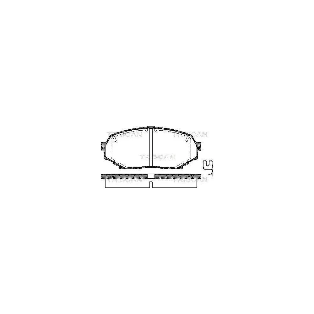 Комплект гальмівних колодок, дискове гальмо TRISCAN 8110 50016 передня вісь, фото №1