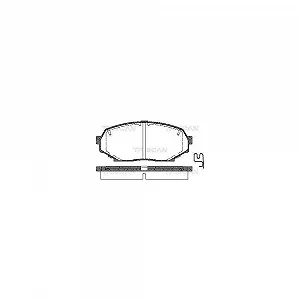 Комплект гальмівних колодок, дискове гальмо TRISCAN 8110 50016 передня вісь - Фото 1