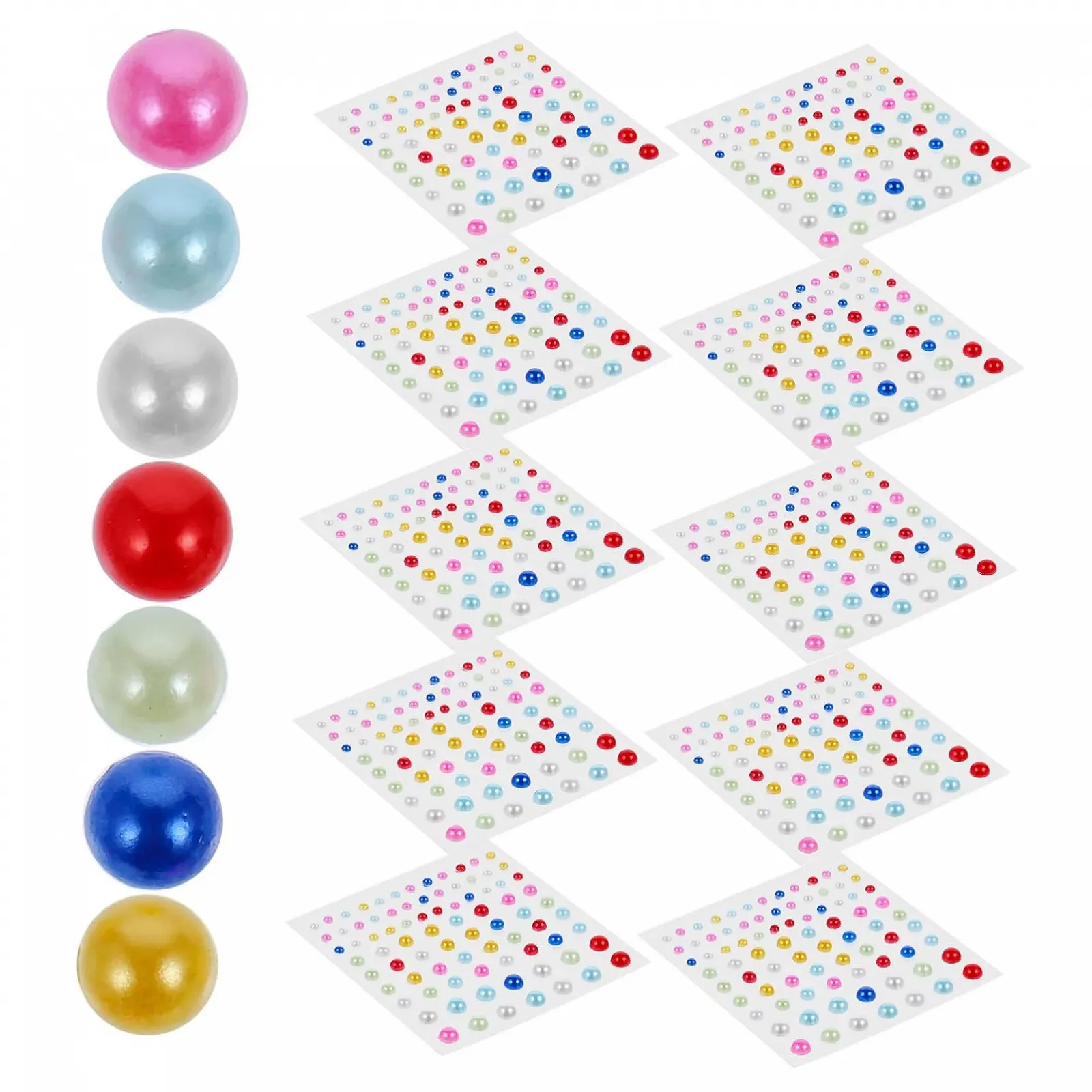 Наклейки Стразы Жемчужные Tofficu Symphony 50 листов, фото №9