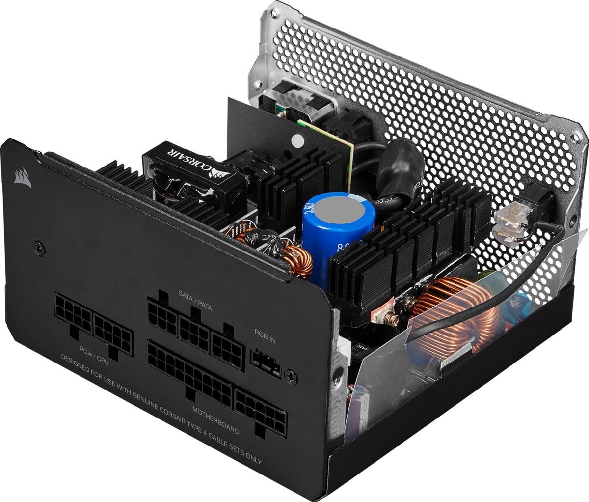 Блок живлення CORSAIR CX550F RGB 80 PLUS Bronze Black, фото №9