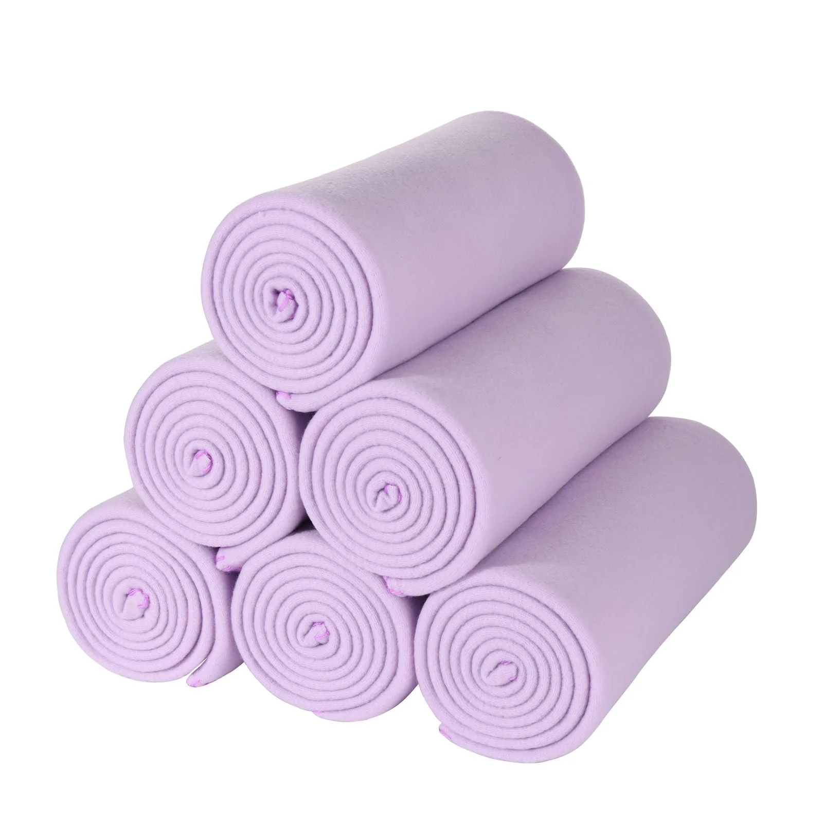 CAI TENG Набір з 6 пледів з полярного флісу 125 x 150 см, теплий та м'який плед для подорожей, світло-фіолетовий, фото №1