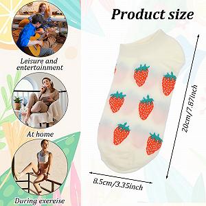 Носки Mabor Fruit Trainer 39-42, Забавные носки trainer, Милые хлопковые носки, Женские низкие невидимые носки (Один размер) synthetic.ua - Фото 1