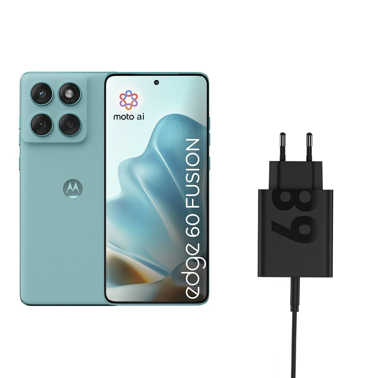 Смартфон Motorola Edge 60 Fusion Pantone Amazonite + Зарядное устройство Motorola 68W TurboPower, фото №1