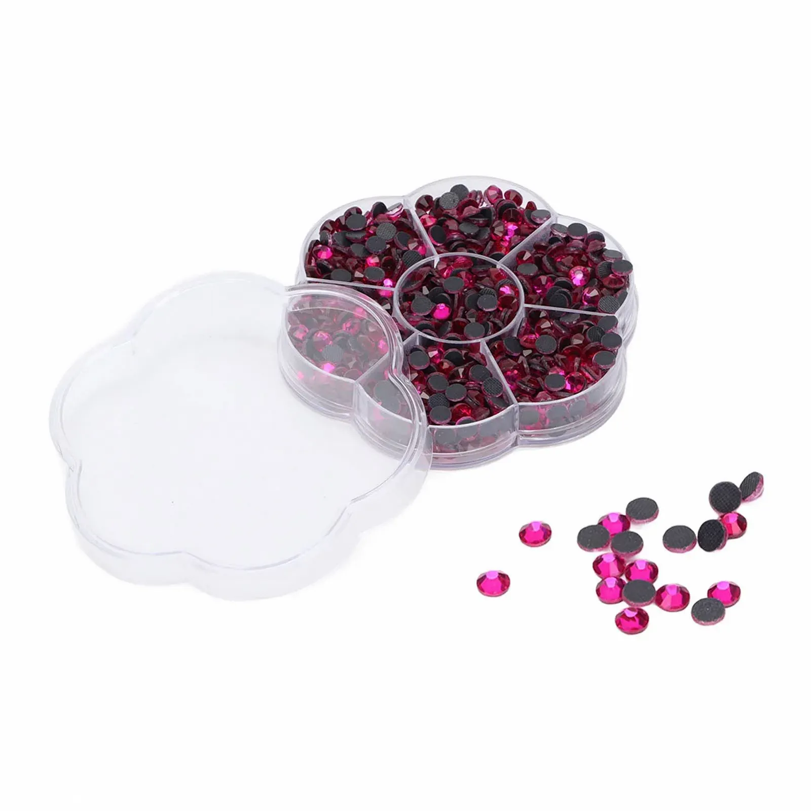 Стрази Термоклейові скляні стрази 1000 шт Рожевий, фото №5