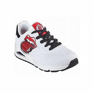 Кросівки Skechers UNO Rolling Stones Single, біло-червоні synthetic.ua - Фото 1
