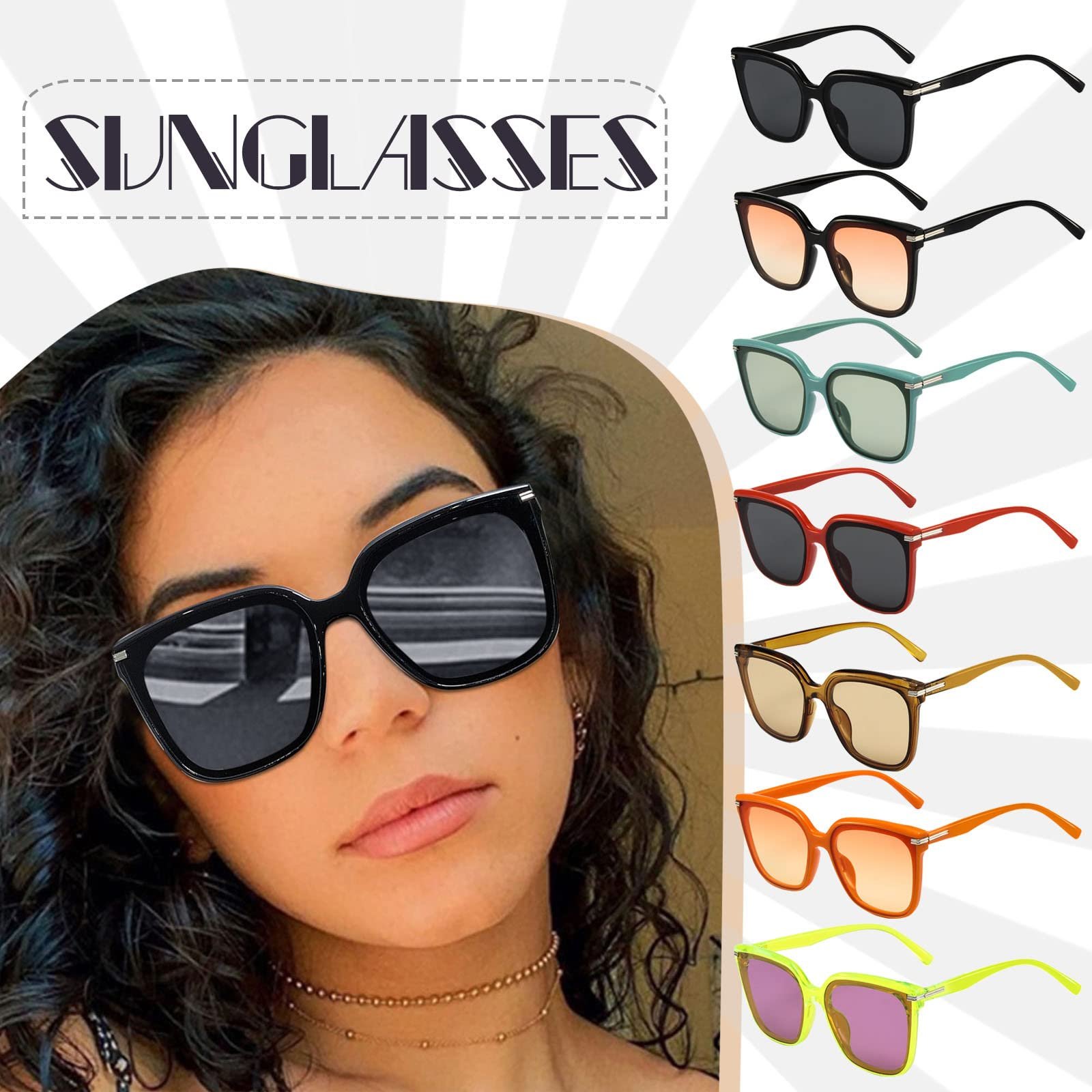 Сонцезахисні окуляри Жіночі Поляризовані Вінтажні Сонцезахисні Окуляри Жіночі Тіні Окуляри Ретро Сонцезахисні Окуляри Вечірка Окуляри UV400 Захист Окуляри Карнавальні Сонцезахисні Окуляри, фото №2