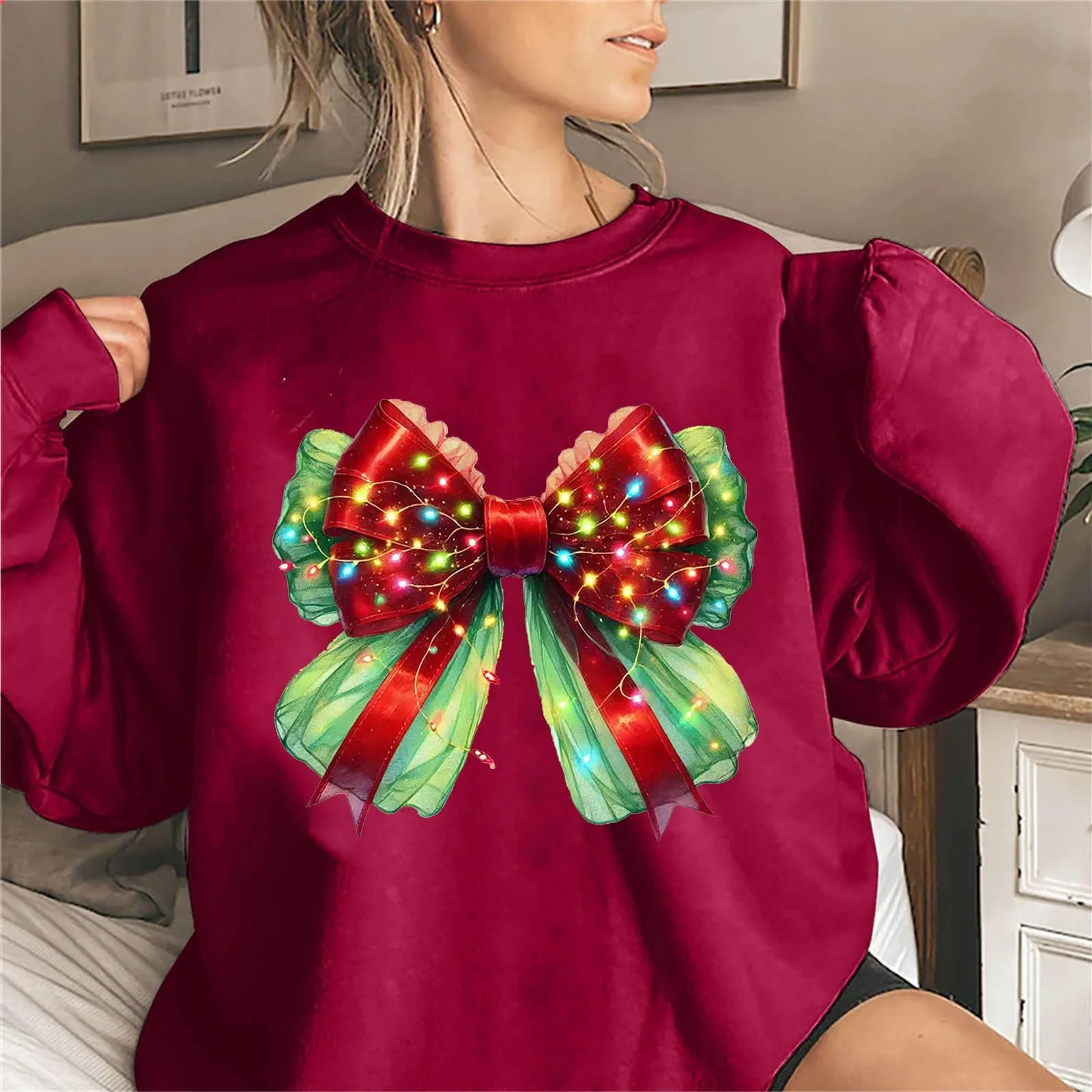 Блузка Lemoiitea Свободная длинный рукав, фото №2