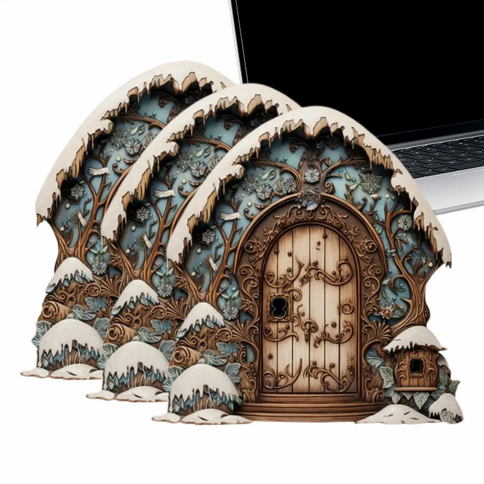 Наклейка на стіну Fairy Door Winter Holiday 2D, фото №6