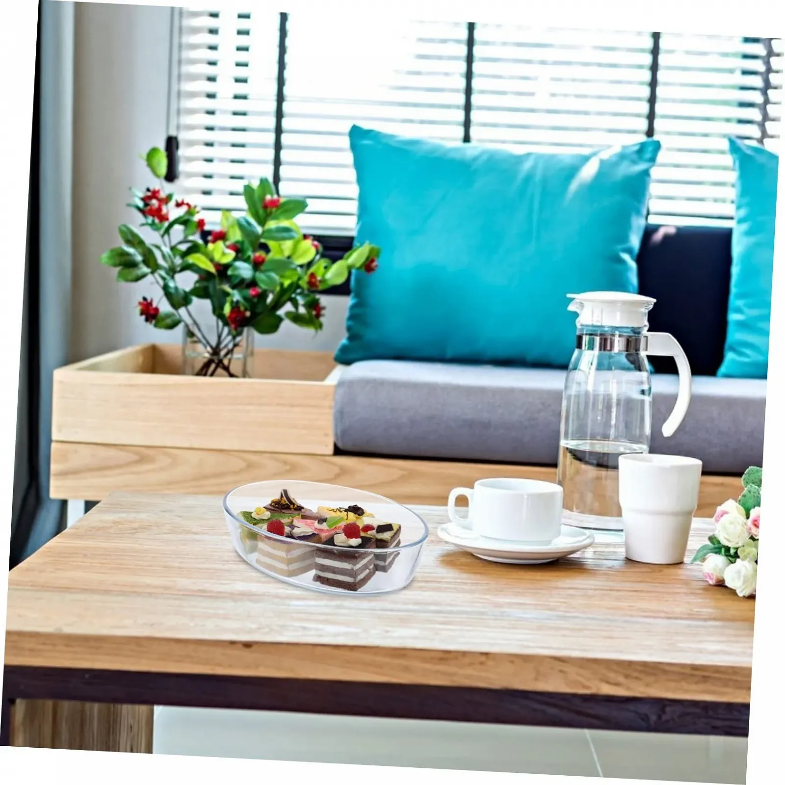 Форма для запікання скляна VICASKY жароміцна із загартованого скла Прозора, фото №8