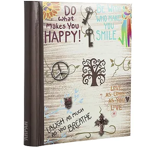 Фотоальбом Arpan Большой самоклеящийся - Вдохновляющие жизненные лозунги - кремовый 24.5 см x 2.5 см x 29 см - Фото 1