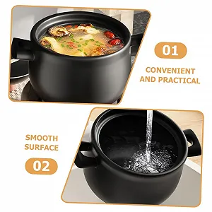 Кастрюля керамическая большая для газовой плиты термостойкая антипригарная цена на synthetic.ua - Фото 1 Кастрюля керамическая большая для газовой плиты термостойкая антипригарная synthetic.ua - Фото 1