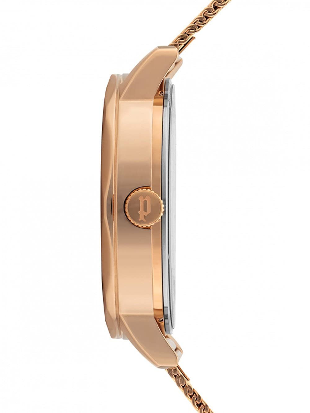 Женские аналоговые кварцевые часы Police PL16074MSR.32MM, розовое золото, браслет, фото №4