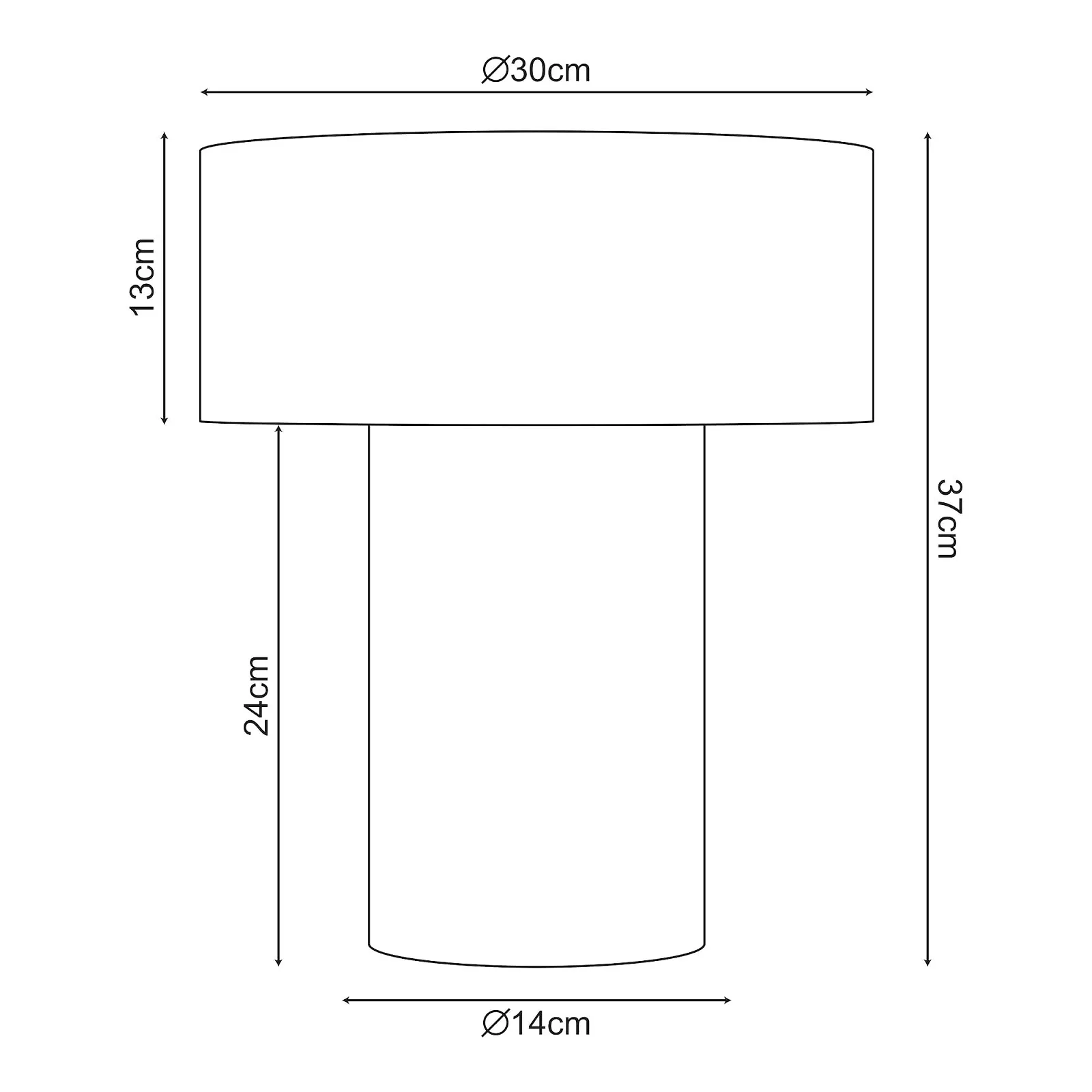 Настільна лампа приліжкова для читання lux.pro Kömn з відкритим металевим абажуром та кабелем 37 x 30 x 30 см Коричнева, фото №5