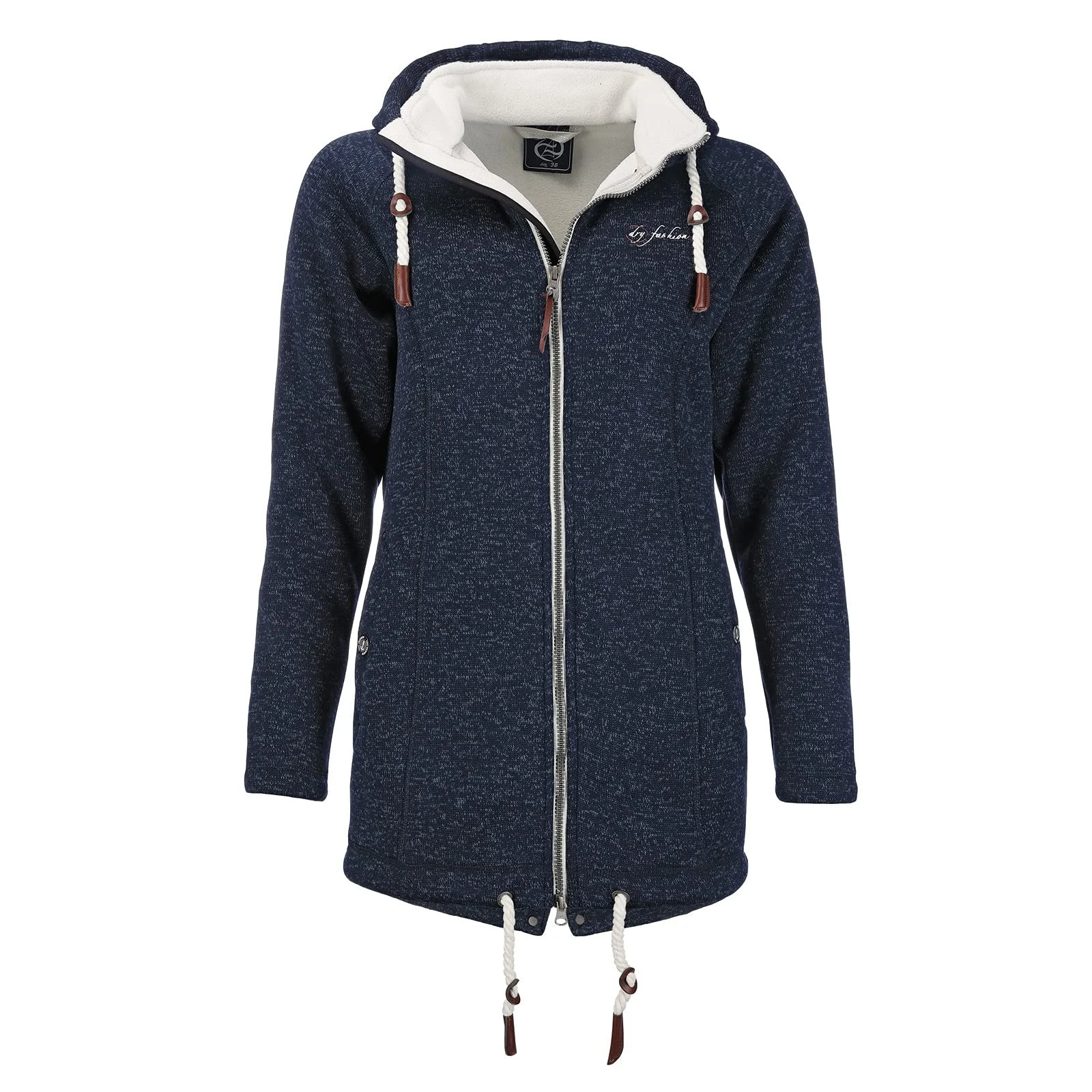 Жіноча флісова зимова куртка Dry Fashion Oslo з регульованим капюшоном, вітрозахисна з підкладкою, фото №1