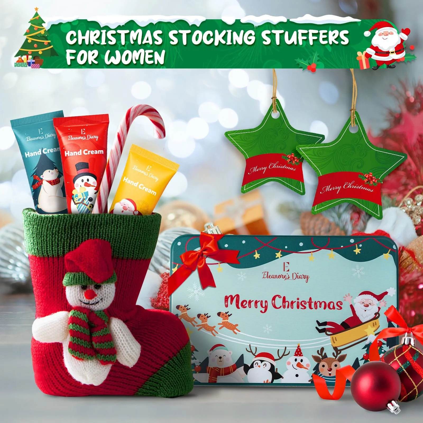 Крем для рук Eleanore's Diary Набор рождественский мини, 6 штук, масло ши Характеристики Цвет в ассортименте, фото №6