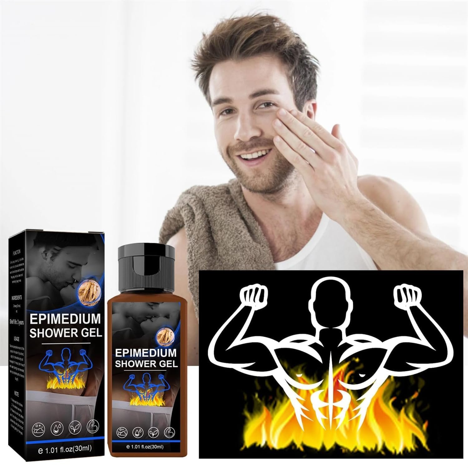 Чоловічий гель для душу Seurico Epimedium 2 шт., фото №4