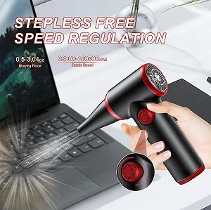 Электрическая воздуходувка ATEngeus 100,500 RPM Регулировка скорости LED-подсветка synthetic.ua - Фото 1