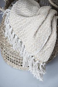 Плед IB Laursen Жовтий/Кремовий 130 x 160 см synthetic.ua - Фото 1