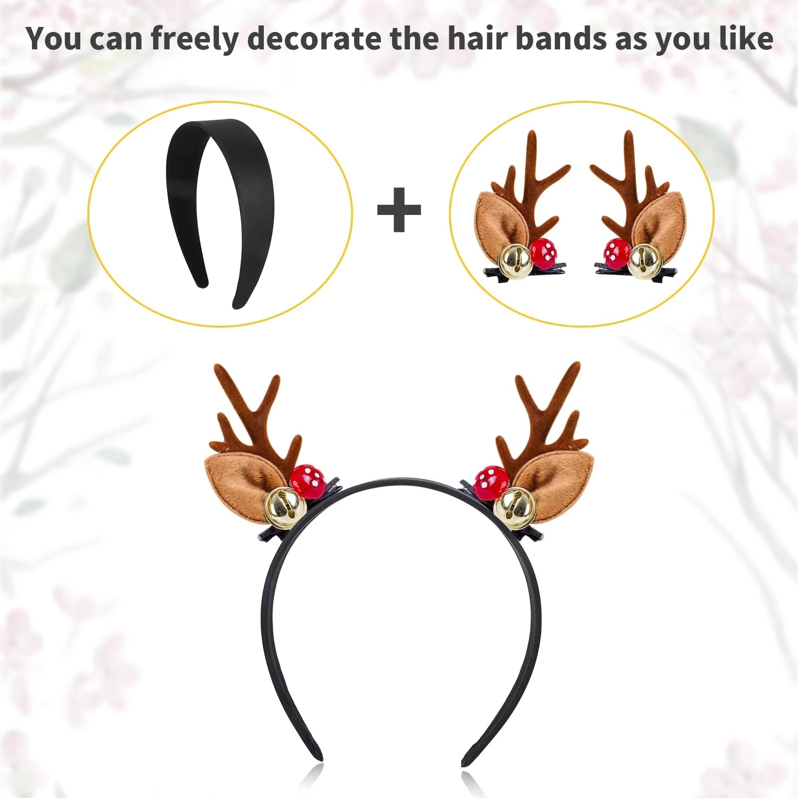 Обруч Набор из 4 штук 4 см Черный, фото №6