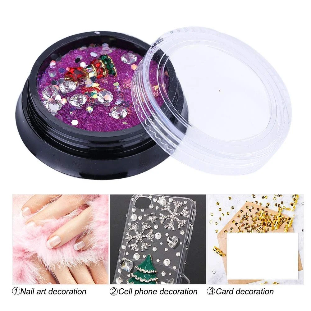 Стрази для нігтів Різдвяні Наклейки для манікюру, фото №7 Стрази для нігтів Різдвяні Наклейки для манікюру, фото №7