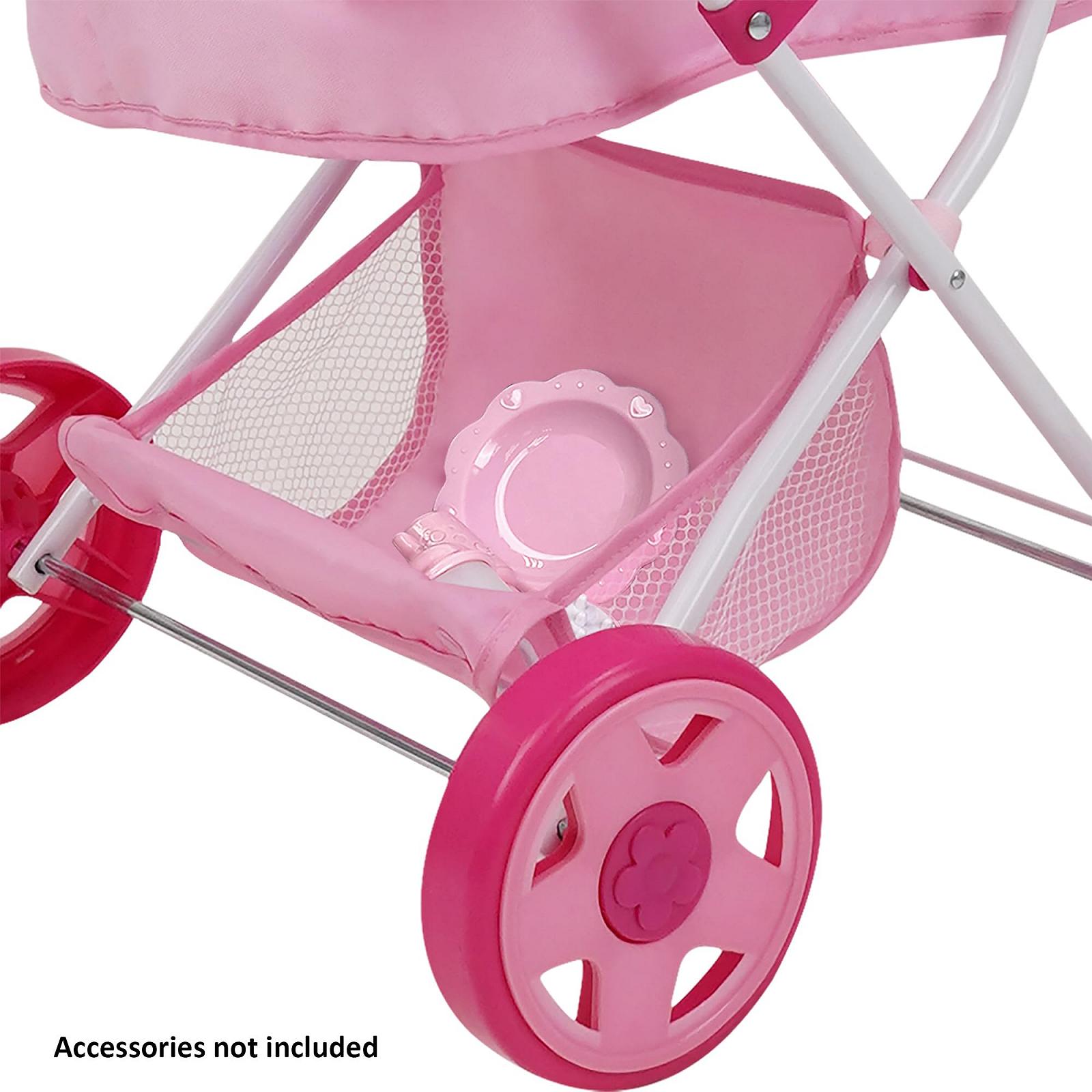 Коляска для кукол 509 Crew Daisy с большой складной навесом, корзиной для хранения & люлькой, игровая набор для детей 3+ (весенний розовый), фото №5 Коляска для кукол 509 Crew Daisy с большой складной навесом, корзиной для хранения & люлькой, игровая набор для детей 3+ (весенний розовый), фото №5