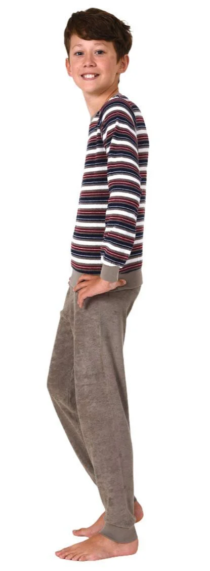 Піжама Terry Towelling для хлопчиків, з довгими рукавами та манжетами 63560, фото №3