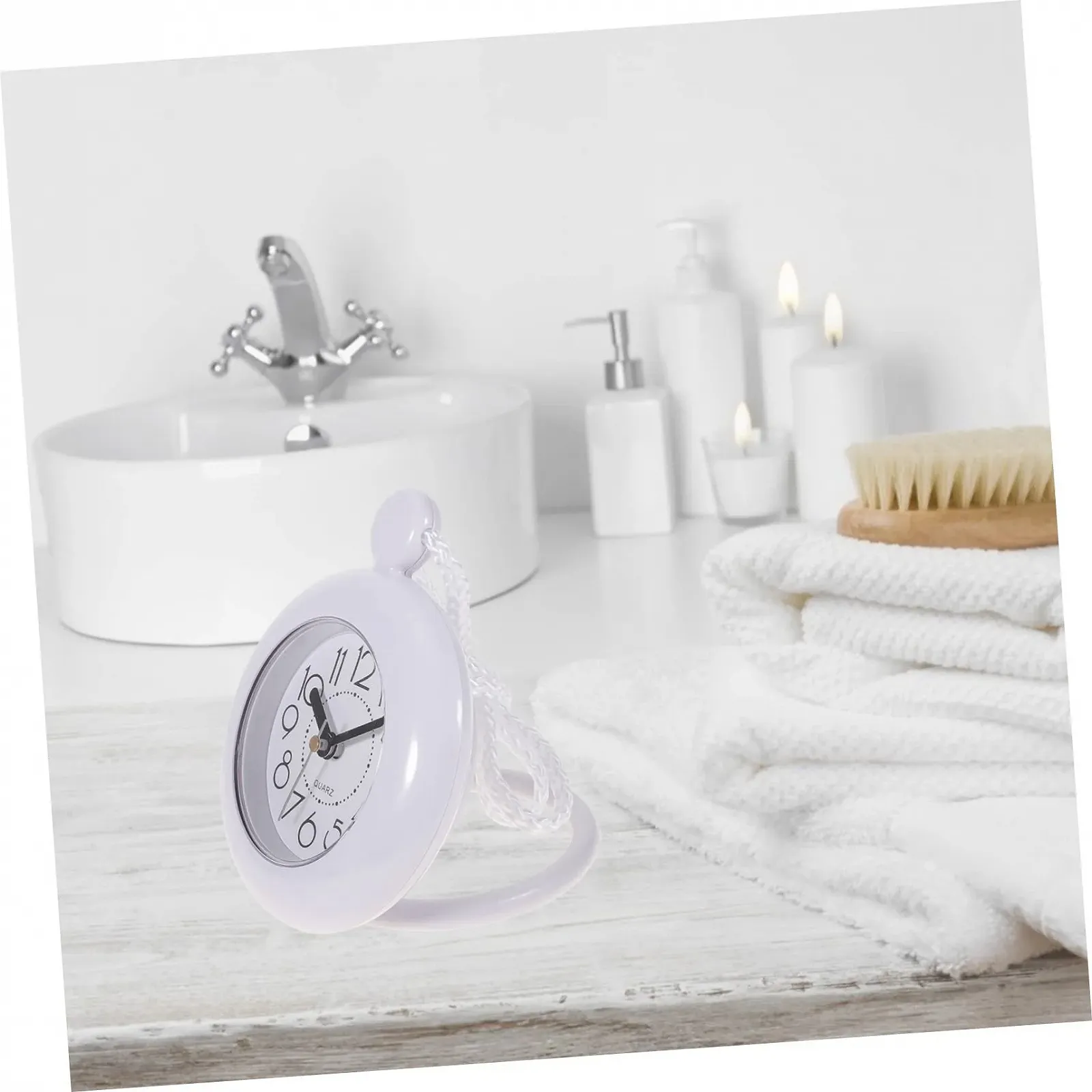Годинник настінний VICASKY для ванної кімнати, водонепроникний, простий, на батарейках, безшумний, без батареї, компактний, фото №6 Годинник настінний VICASKY для ванної кімнати, водонепроникний, простий, на батарейках, безшумний, без батареї, компактний, фото №6