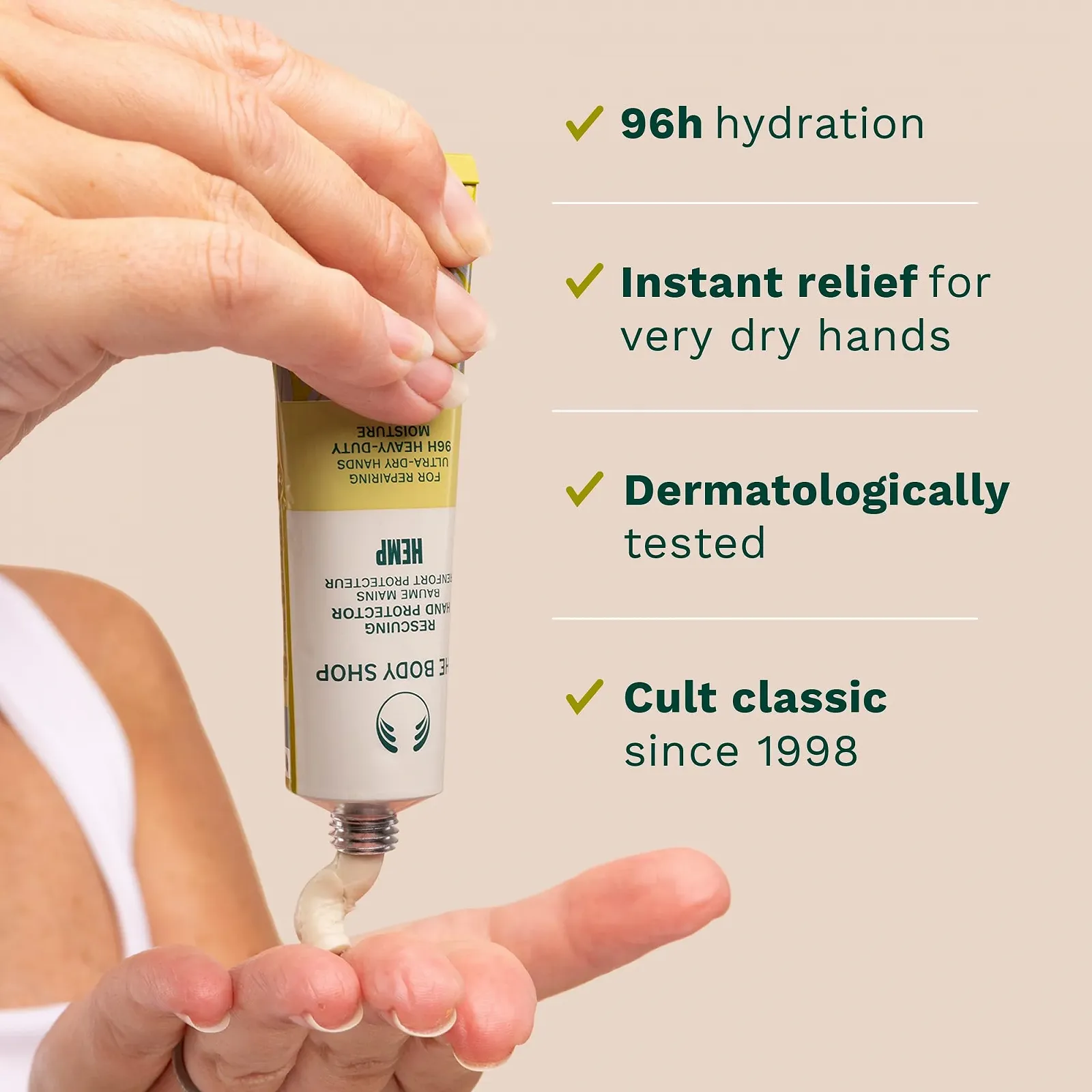 Крем для рук The Body Shop Hemp Protective Hand Cream 100 мл, фото №4 Крем для рук The Body Shop Hemp Protective Hand Cream 100 мл, фото №4