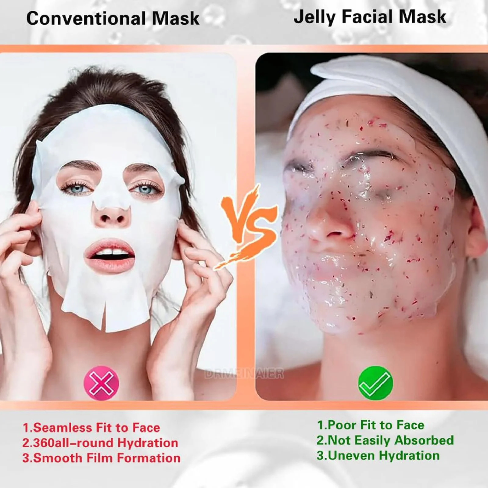 Маска-плівка для обличчя Вугілля бамбука, гідрогелеві маски для обличчя в желеподібних зволожувачах, фото №7