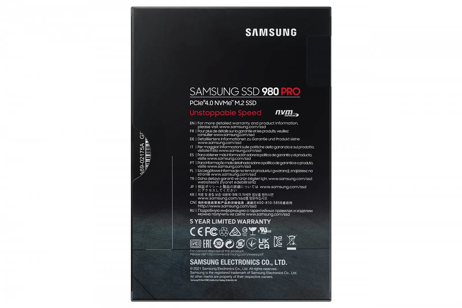 Внутренний SSD диск Samsung 980 PRO MZ-V8P2T0BW 2 ТБ PCIe 4.0 NVMe M.2 (2280), фото №6 Внутренний SSD диск Samsung 980 PRO MZ-V8P2T0BW 2 ТБ PCIe 4.0 NVMe M.2 (2280), фото №6