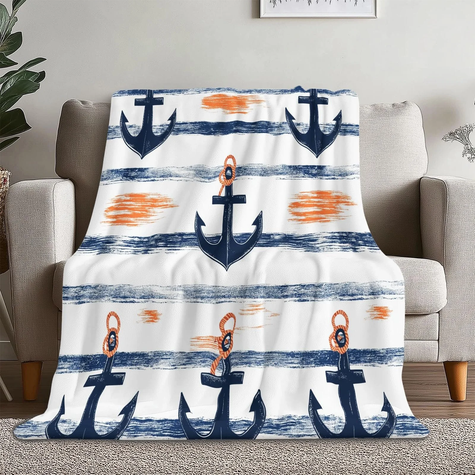 Покривало 3D Синій Фланелева 180 x 220 см, фото №1