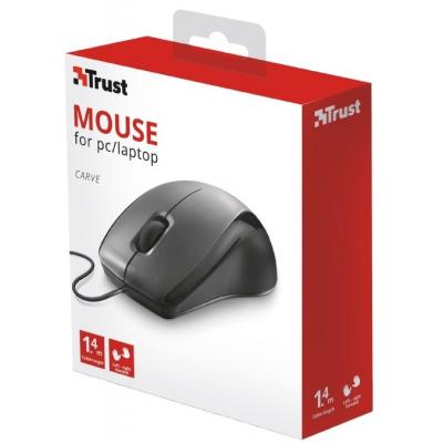 Мышка Trust Carve USB Black 23733, фото №4