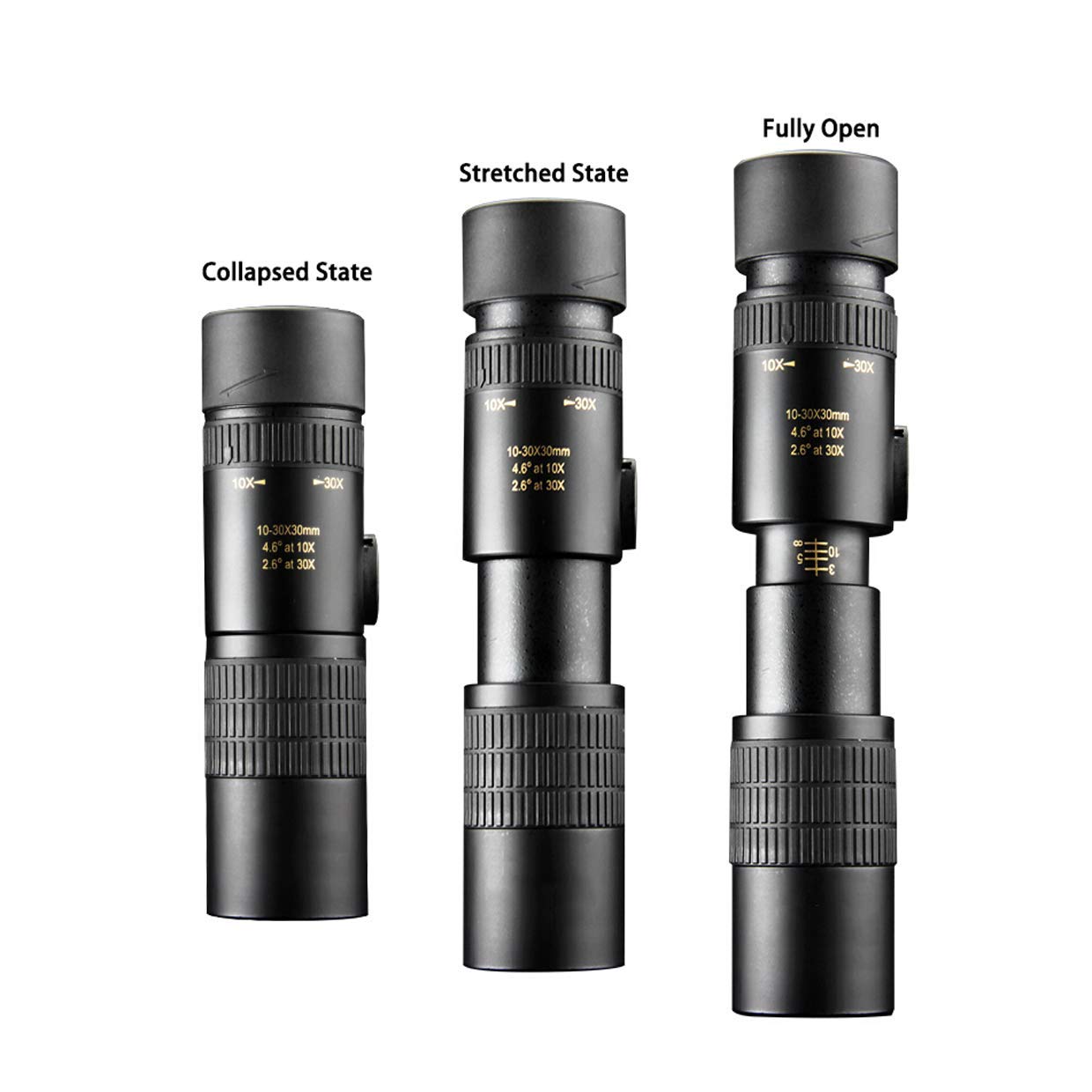 Телезум-монокуляр Spacmirrors 10-30x30 Bak4-призма водонепроницаемый многослойное покрытие для наблюдения за птицами походов кемпингов, фото №2