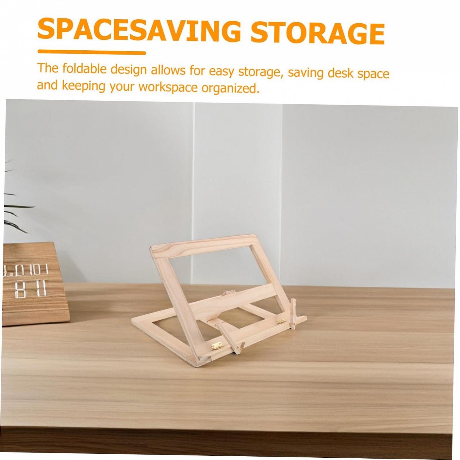 Регулируемая Деревянная Подставка для Чтения, Держатель для Ноутбука и Планшета, Эргономичная, Складная, с Функцией Охлаждения, Компактная для Офиса, Школы и Дома, фото №9