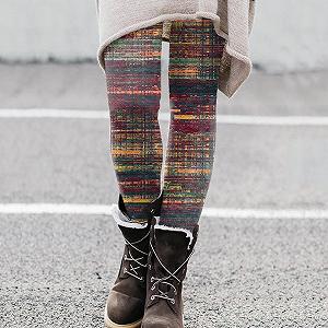 Термоколготки Vintage, зимові термо-легінси Для жінок, друковані колготки, довгі еластичні облягаючі легінси, термолегінси великих розмірів, чорні synthetic.ua - Фото 1
